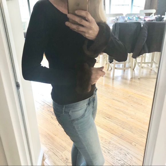 Michelle Nicole Mink Cuff Sweater - Picture 9 of 16